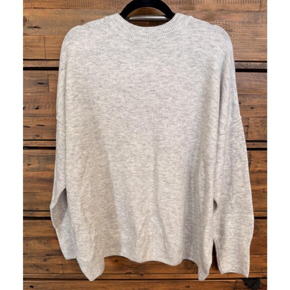 CeCe Sweater Womens XL Gray Red Crewneck Believe Script Pullover Knit Holiday - Picture 2 of 7